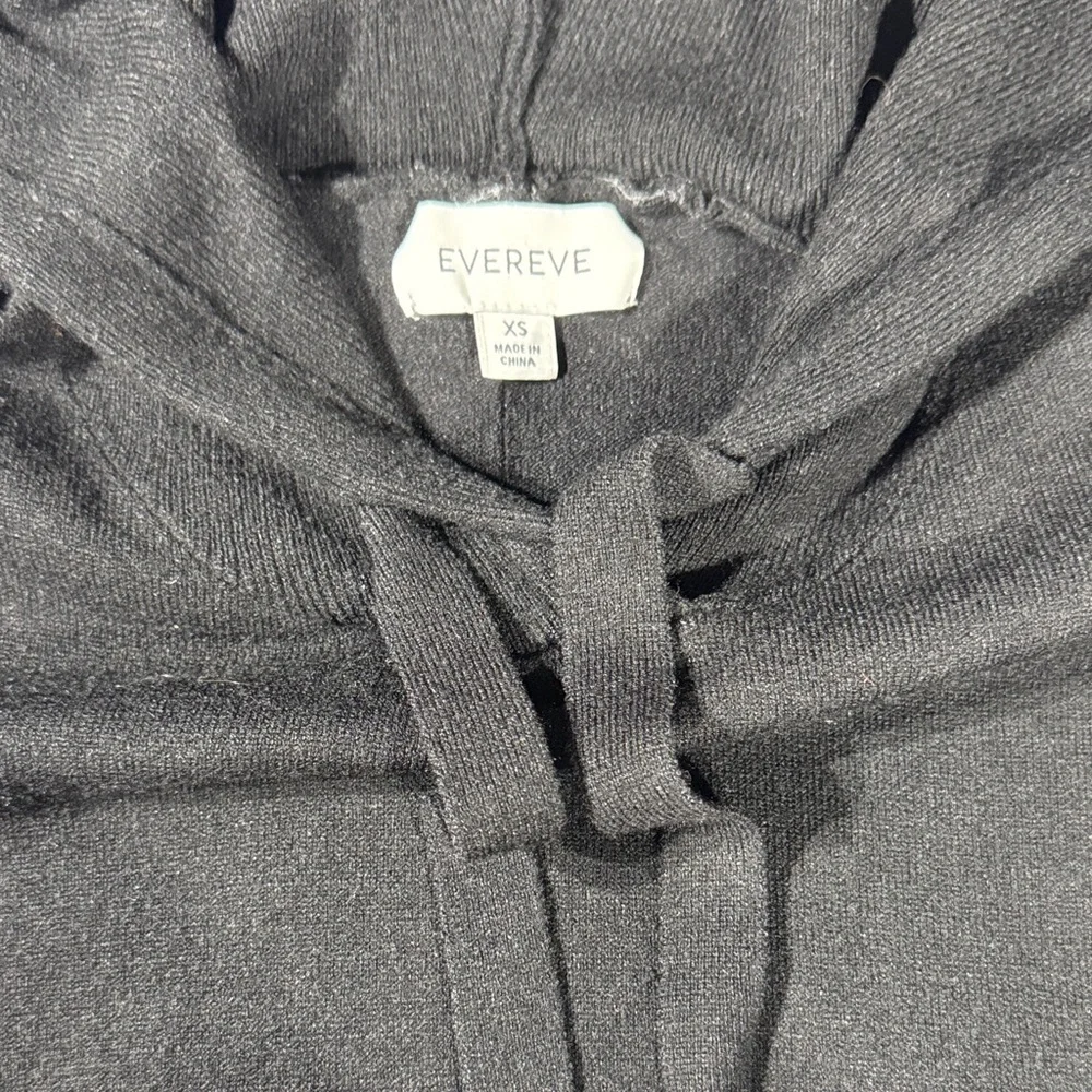 Evereve Black Hooded Sweater Dress Sz XS